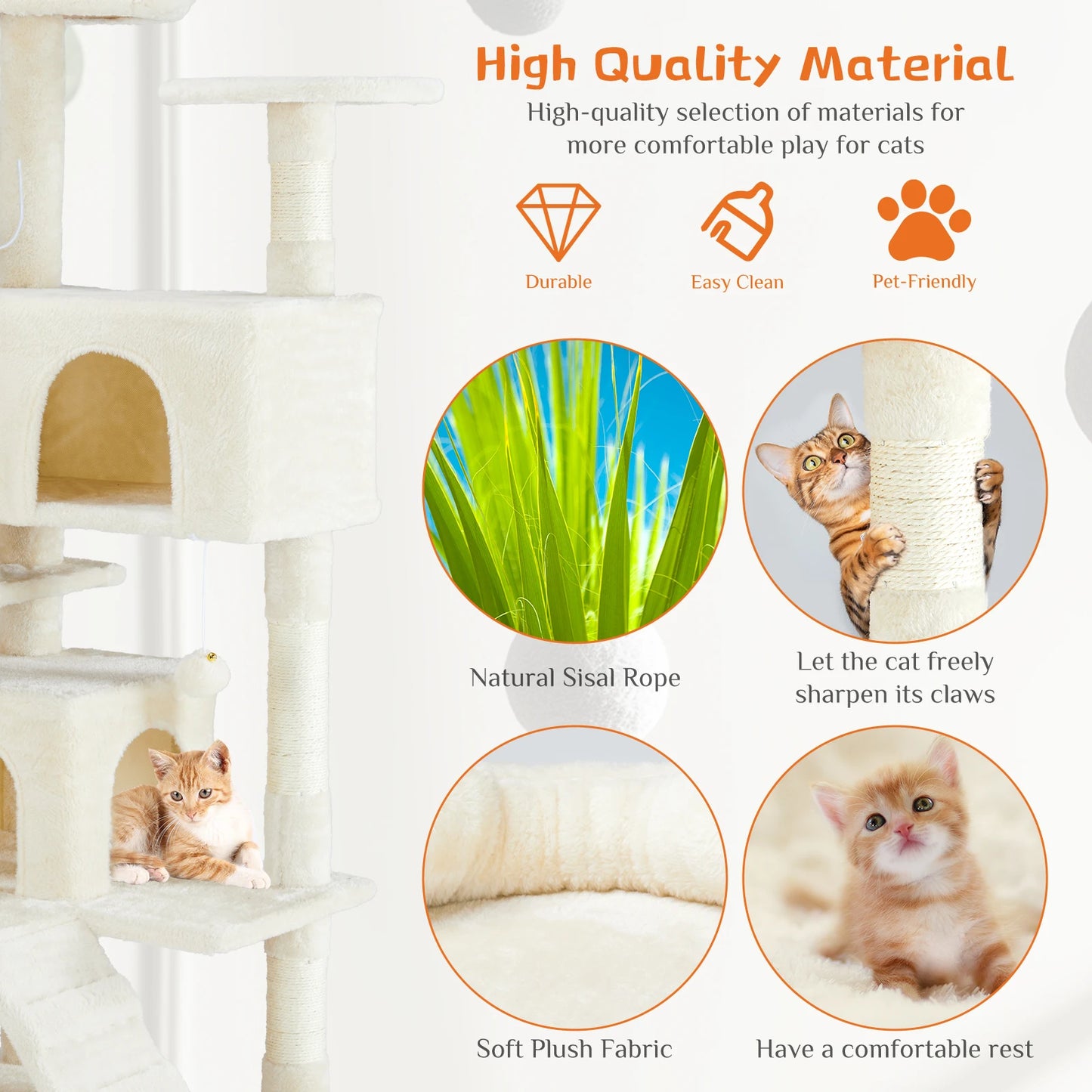 Multi-Level Cat Tree Tower for Indoor Cats