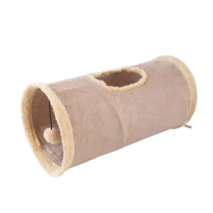 Plush Suede Cat Tunnel