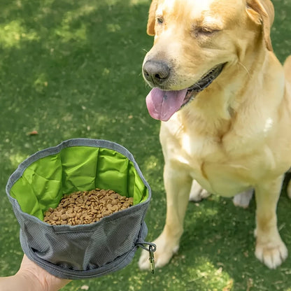 Portable Collapsible Pet Water & Food Feeder Bowl