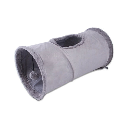 Plush Suede Cat Tunnel