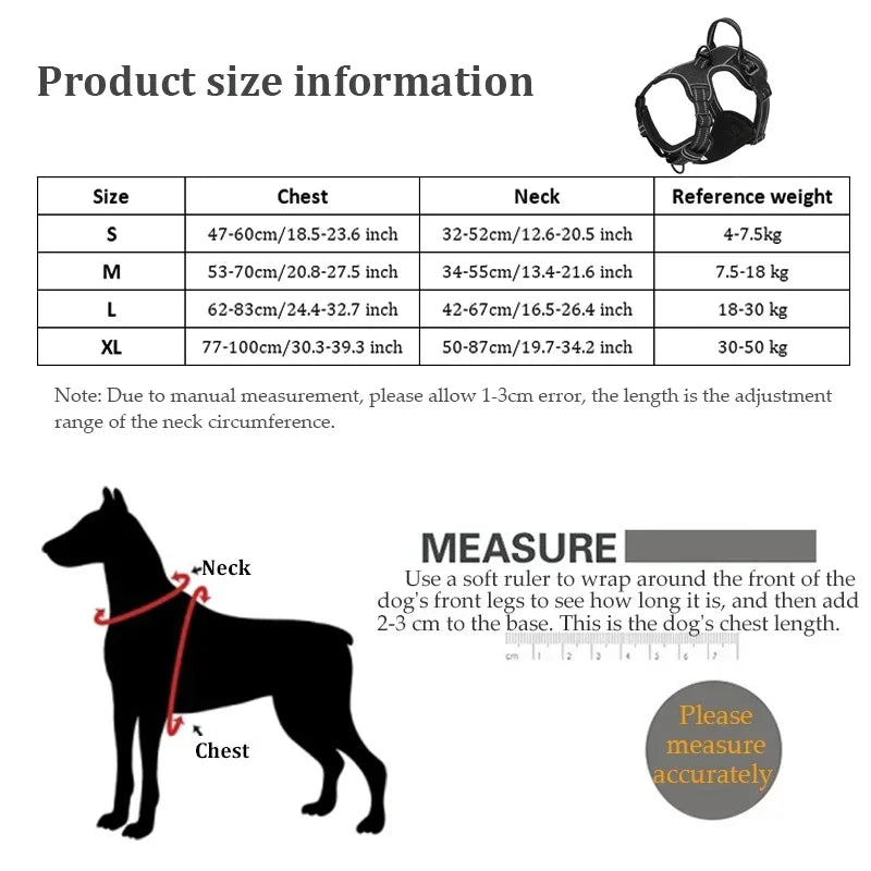 Adjustable Reflective No-Pull Dog Harness Vest