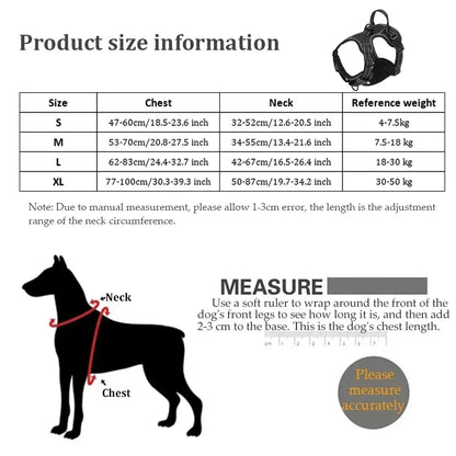 Adjustable Reflective No-Pull Dog Harness Vest