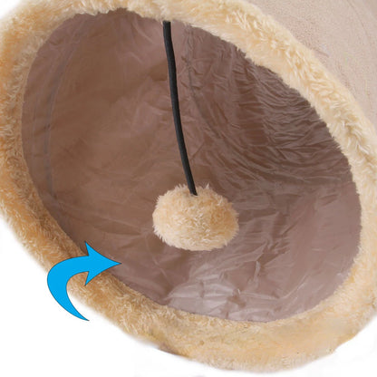 Plush Suede Cat Tunnel